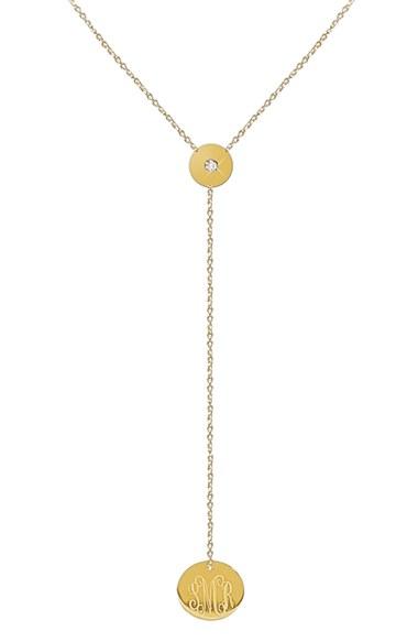 Women's Jane Basch Designs Diamond & Personalized Monogram Y-necklace (nordstrom Online Exclusive)