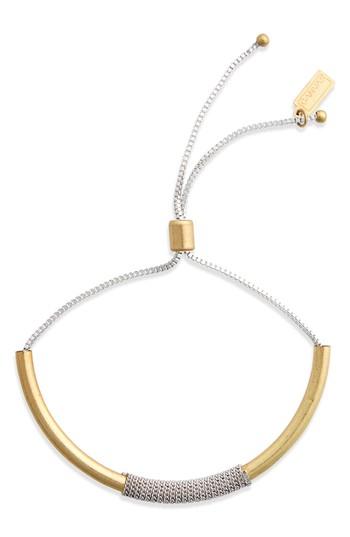 Women's Canvas Jewelry Chain & Metal Bar Bolo Bracelet