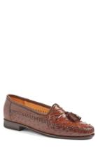 Men's Zelli 'cape Town' Ostrich Tassel Loafer .5 M - Brown