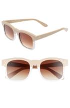 Women's Wildfox Gaudy Zero 51mm Flat Square Sunglasses - Cream-white