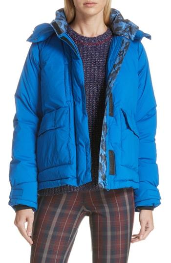 Women's Rag & Bone Aiden Puffer Coat, Size - Blue