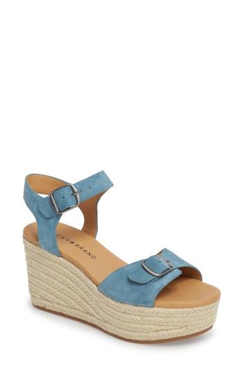 Women's Lucky Brand Naveah Espadrille Wedge Sandal M - Blue