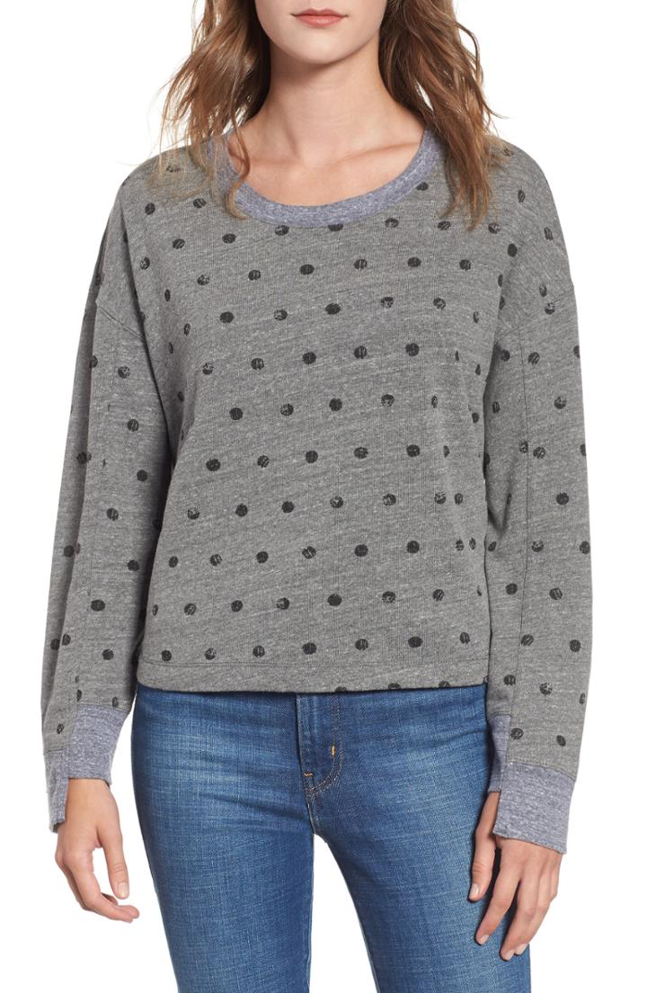 Women's Splendid Paint Dot Cotton Blend Sweatshirt