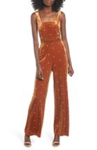 Women's 4si3nna Star Velvet Jumpsuit - Brown