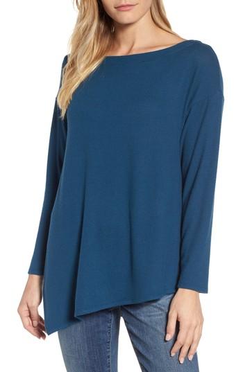 Women's Gibson Asymmetrical Cozy Fleece Convertible Top, Size - Blue