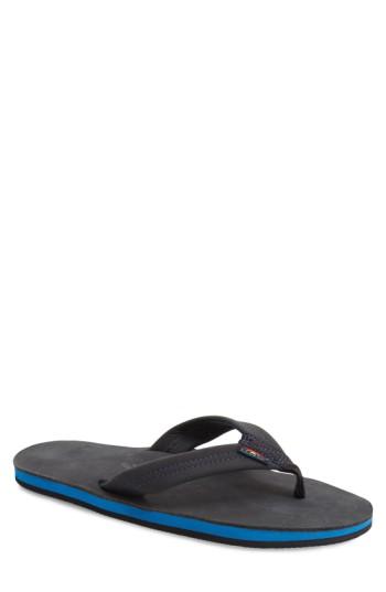 Men's Rainbow '301blue' Flip Flop - Black