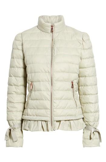 Women's Bernardo Ruffle Hem Primaloft Puffer Jacket