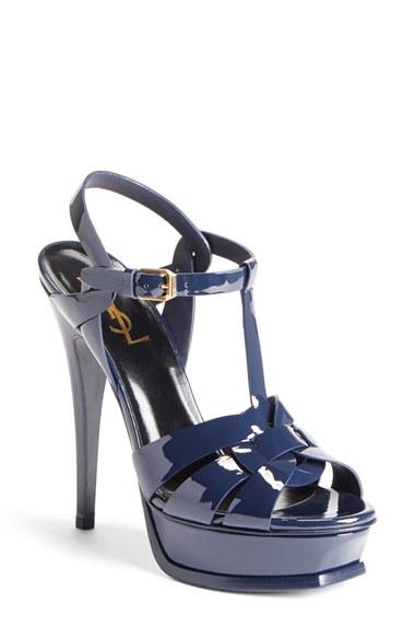 Women's Saint Laurent Tribute T-strap Platform Sandal