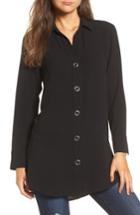 Women's Leith Snap Front Tunic - Black