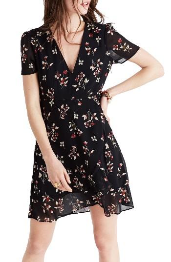 Women's Madewell Posy Floral Ruffle Dress