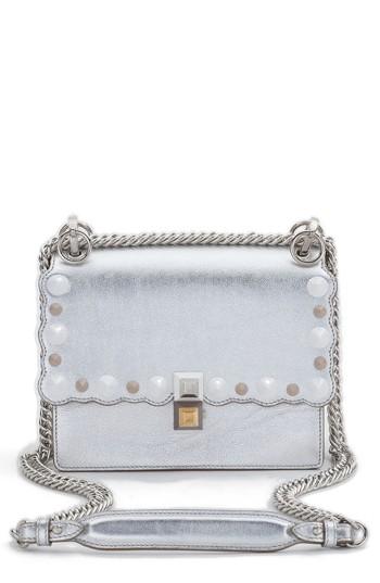 Fendi Small Kan I Metallic Leather Shoulder Bag - Metallic