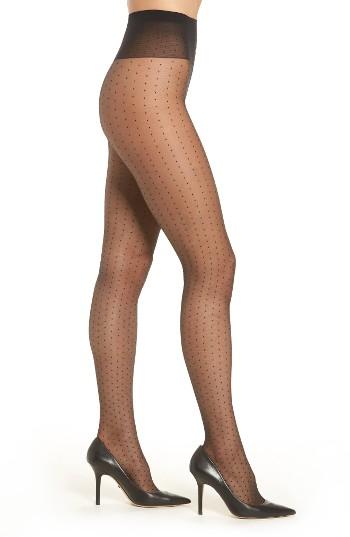 Women's Oroblu Adelle Polka Dot Tights - Black