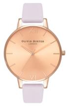 Women's Olivia Burton Sunray Leather Strap Watch, 38mm