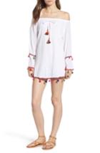 Women's Raga Havana Daze Pompom Off The Shoulder Dress - White