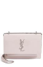 Women's Saint Laurent Sunset Leather Wallet On A Chain - Pink
