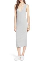 Women's James Perse Rib Knit Midi Dress - Grey