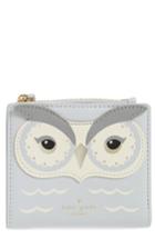 Women's Kate Spade New York Starbright Owl Adalyn Leather Card Wallet - White