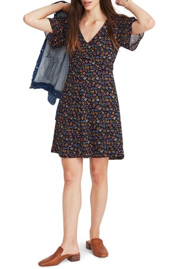 Women's Madewell Garden Party Cross Front Minidress - Blue