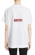 Women's Tu Es Mon Tresor Fragile Sequin Back Logo Tee