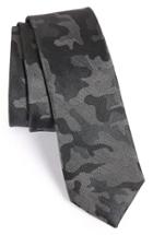 Men's The Tie Bar Camo Silk Tie, Size - Grey (online Only)