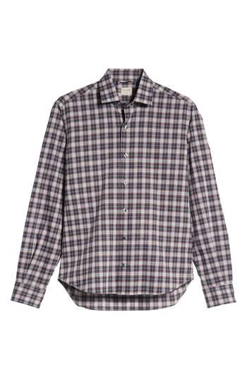 Men's Culturata Perfect Check Tailored Fit Sport Shirt, Size - Red