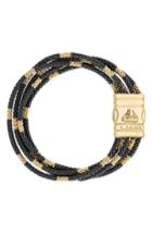 Women's Lagos Gold & Black Caviar Bead Bracelet