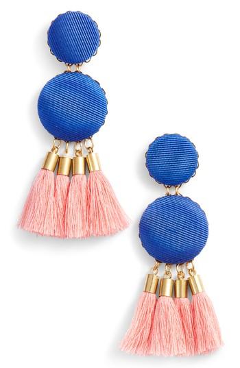 Women's David Aubrey Fabric Post Tassel Earrings