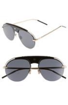 Women's Christian Dior Revolution 58mm Aviator Sunglasses - Black/ Gold