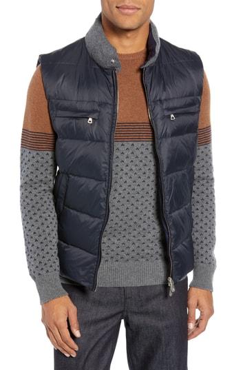 Men's Eleventy Quilted Vest, Size - Blue