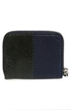 Women's Allsaints Ikuya Leather & Genuine Snakeskin Wallet - Blue