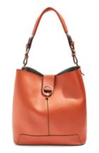 Topshop Harper Faux Leather Hobo - Orange