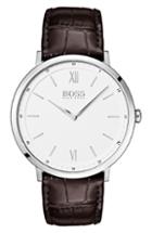 Men's Boss Essential Ultra Slim Leather Strap Watch, 40mm