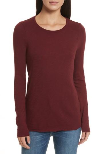 Women's Atm Anthony Thomas Melillo Destroyed Wash Tee - Burgundy