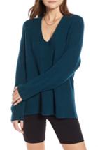 Women's Something Navy V-neck Sweater - Blue/green