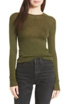 Women's Vince Ribbed Cashmere Sweater - Green