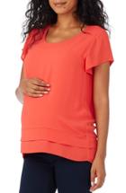 Women's Rosie Pope 'charlie' Flutter Sleeve Maternity Top