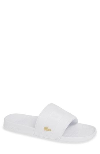 Men's Lacoste Fraisier 118 Slide Sandal M - White