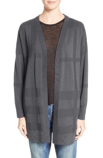 Women's Burberry Olona Check Merino Wool & Silk Cardigan