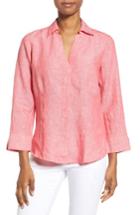 Women's Foxcroft Linen Chambray Shirt - Pink