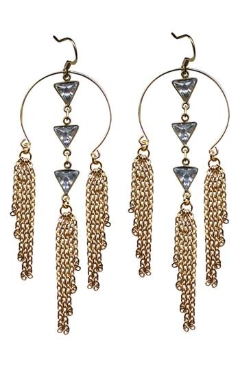 Women's Gemelli Anastasia Triangle Fringe Earrings