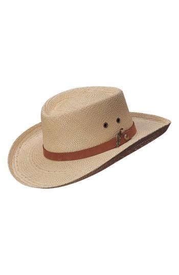 Men's Scala Palm Gambler Hat /x-large - White