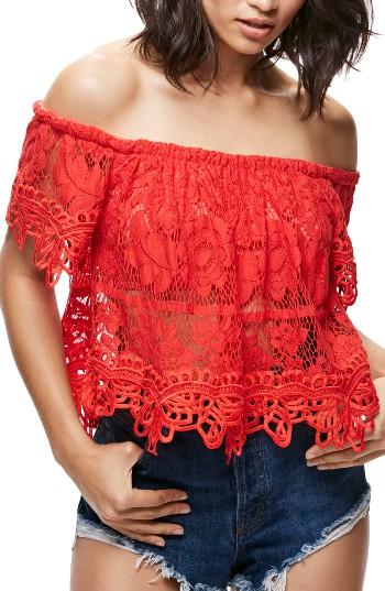 Women's Free People Lace Off The Shoulder Tank