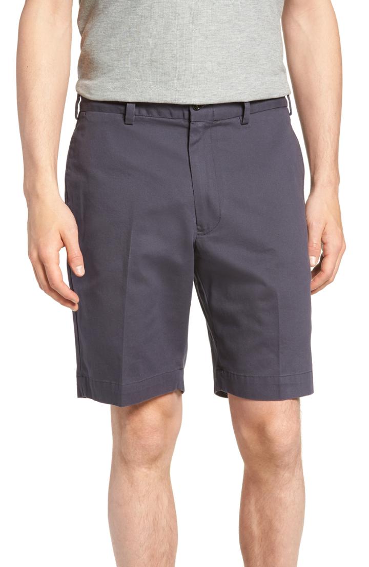 Men's Bills Khakis M2 Classic Fit Vintage Twill Flat Front Shorts - Blue