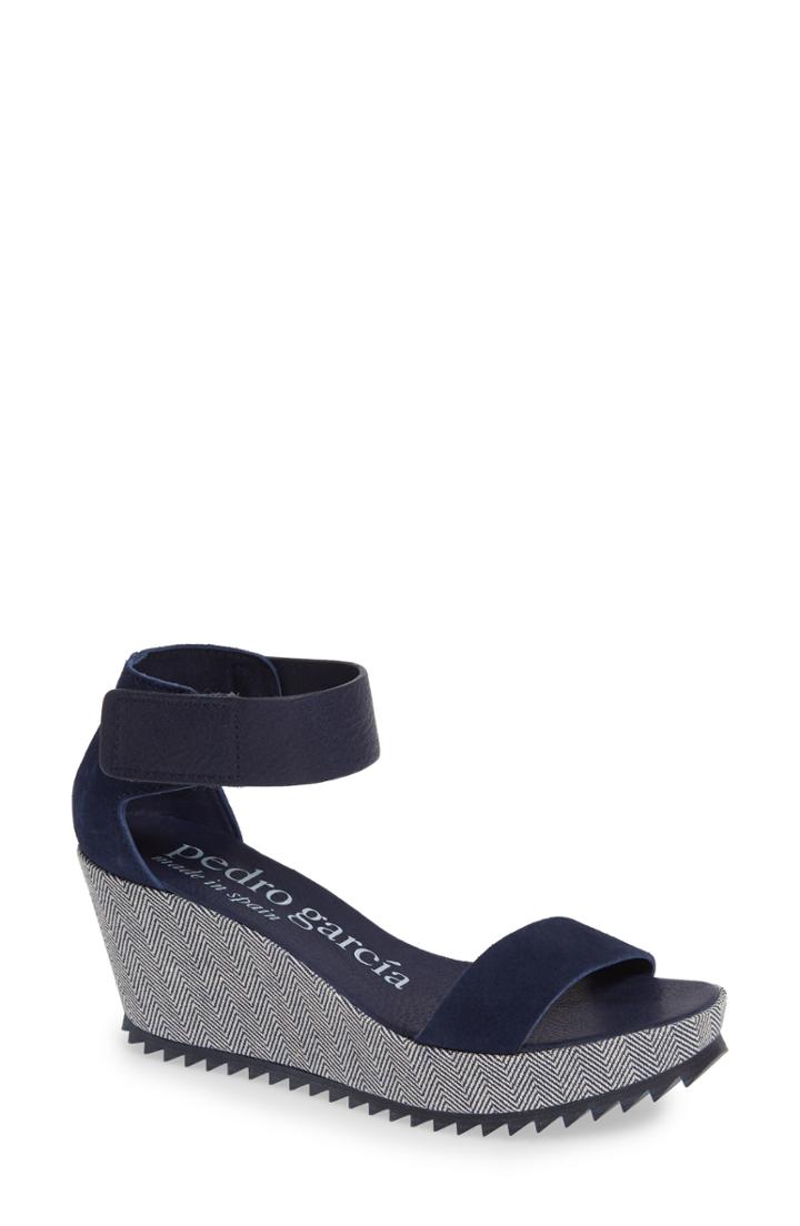Women's Pedro Garcia Fidelia Wedge Sandal Us / 37eu - Blue