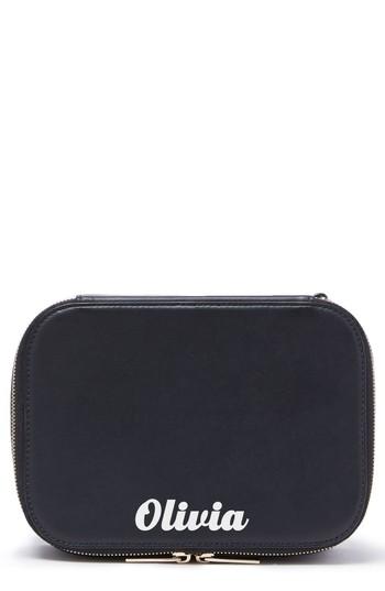 Pop & Suki Bigger Personalized Makeup Case, Size - Noir/ White