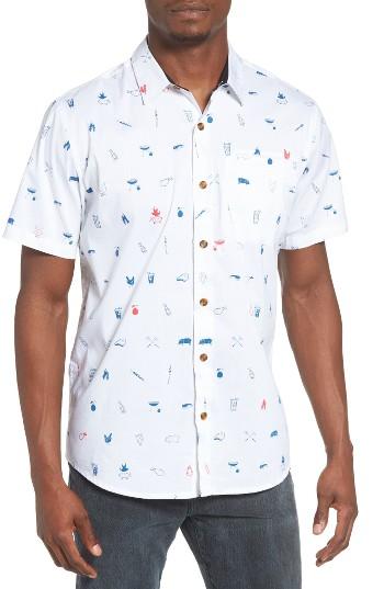 Men's O'neill Grilled Print Woven Shirt - White