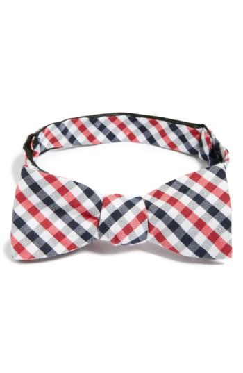 Men's 1901 'bloomquist' Check Silk Blend Bow Tie