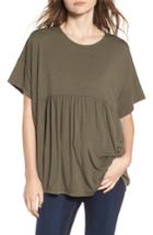 Women's Soprano Oversize Peplum Tee - Green