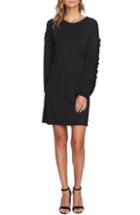Women's Cece Pin Dot Ruffle Sleeve Dress, Size - Black