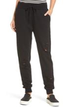 Women's Bp. Distressed Jogger Pants, Size - Black